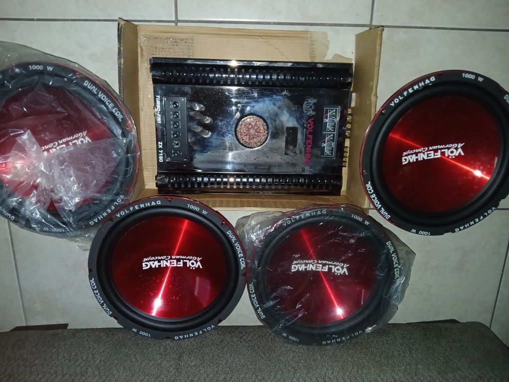12" Subwoofers & 2000 Watts 2ch Amp