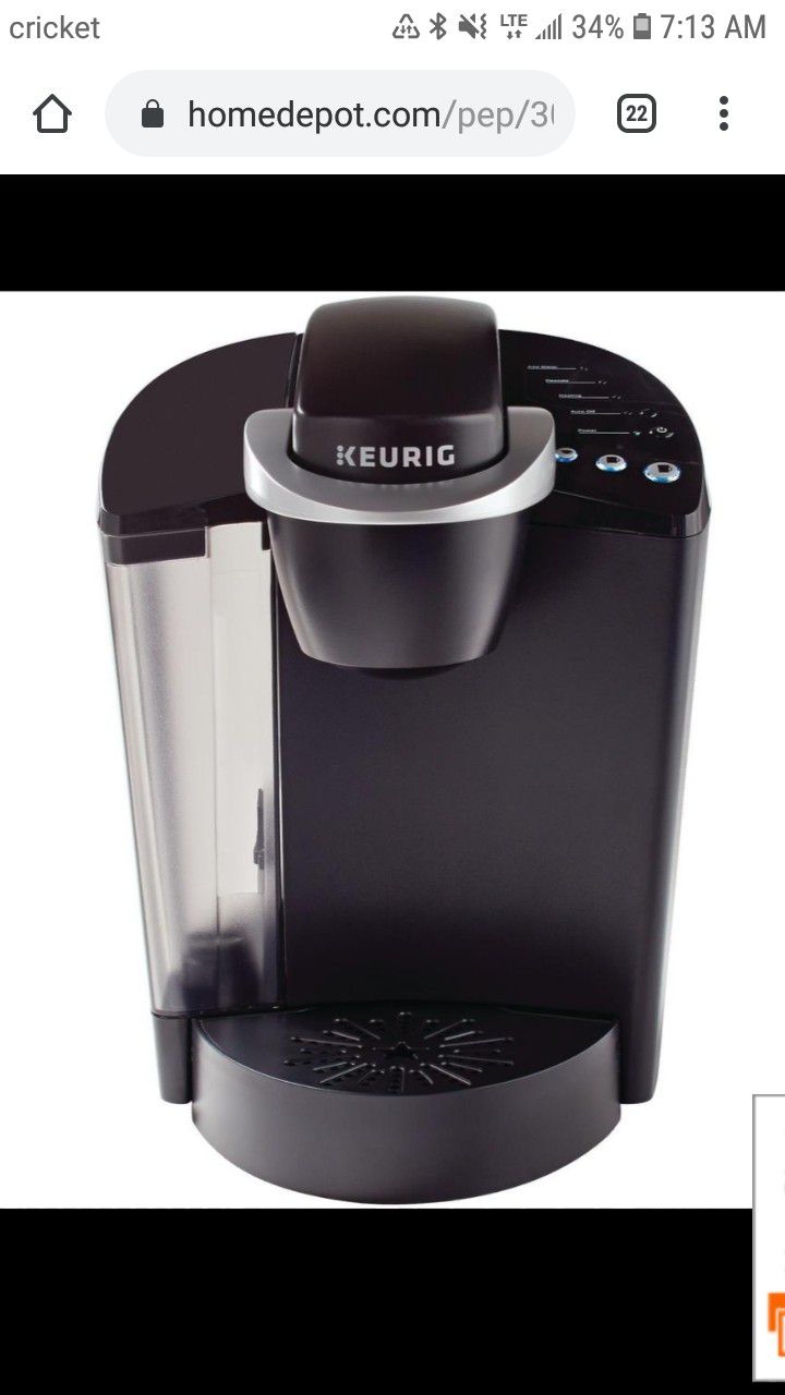 Classic K50 Black Single Serve Coffee Maker with Automatic Shut-Off