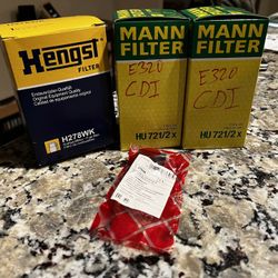 Mercedes E320 CDI oil and fuel filter Plus Water Sensor 