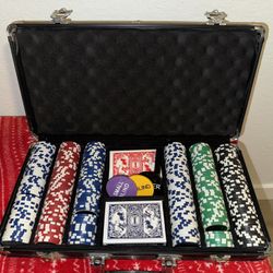 Professional Poker Chip Set with Aluminum Carrying Case – Complete Set!