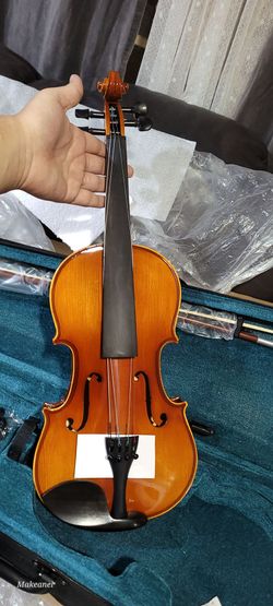 Acoustic Violin with Case and Bow
