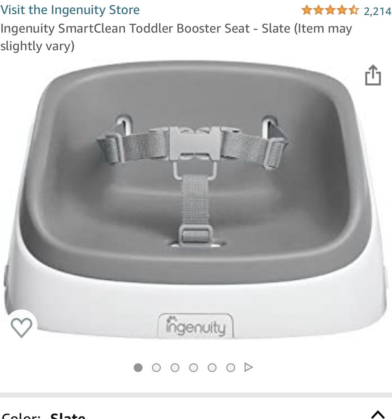 Ingenuity Toddler Booster Seat