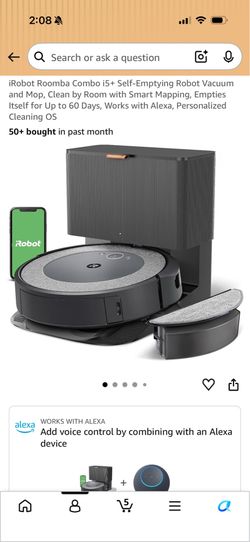 iRobot Roomba Combo i5+ Self-Emptying Robot Vacuum and Mop