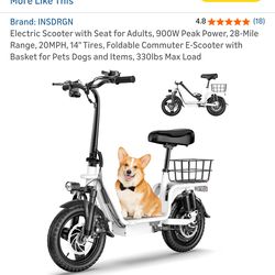 E-scooter with seat