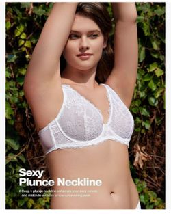 38DD Women's Sexy Lace Bra Non-padded Underwire See through Unlined Bra Mesh Sheer Plunge Low Cut Bralettes