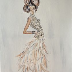 Pure Elegance Acrylic Painting 