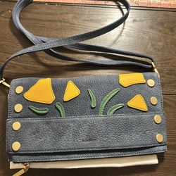 Hammitt Ryan Leather Poppy Skies Floral 