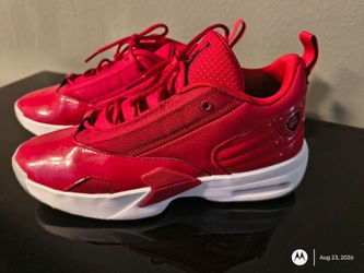 Jordans- Red Low-Top Red Basketball Sneakers