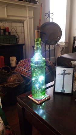 Deco Bottle with Cork Lights