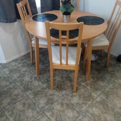 Dining Room Table With Six Chairs And A Leaf That Stores Underneath  Really Nice. Must Sell Today Moving