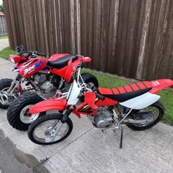 Honda Atv And 2 Dirtbikes