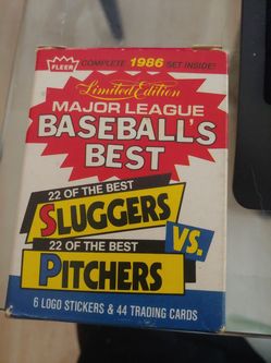 1986 Pitchers and sluggers baseball card set
