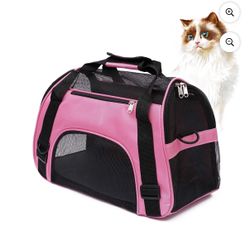 Fabric Cat Carrier - Pink