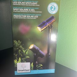 SmartYard LED Solar Spotlights – 2 Pack – Adjustable Focus – New 