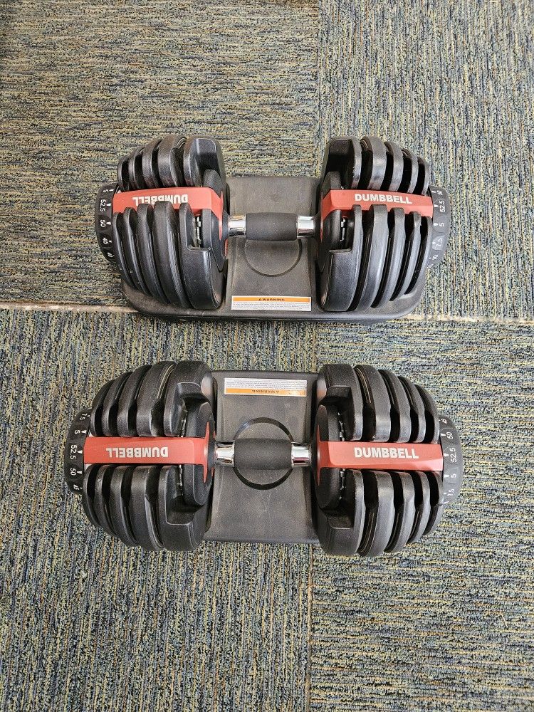 52.5 Pound Adjustable Dumbbell set