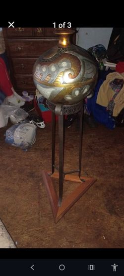 Beautiful Art Vase And Stand By Alexander Kalifano