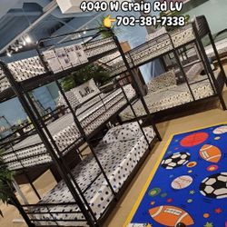 🙋‍♀️ Twin Triple Bunk Bed Mattresses 👉Furniture Sectional, Queen Bedroom Avail 