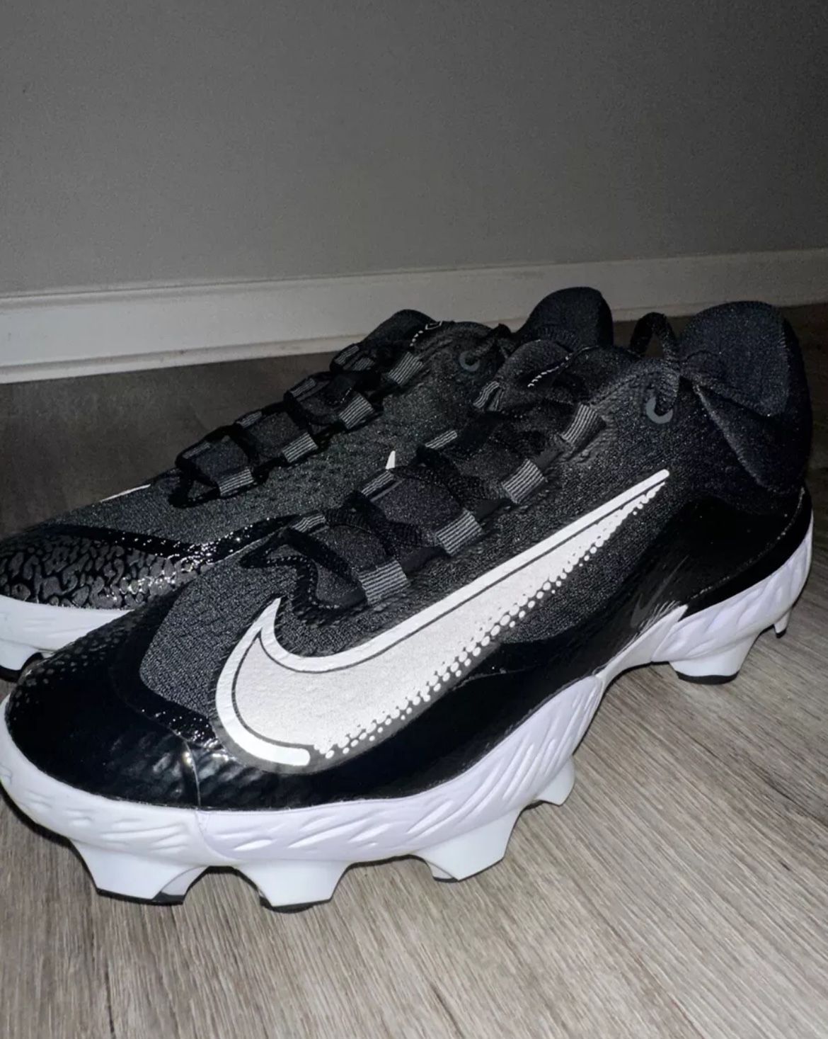 Nike Alpha Huarache Elite 4 Black MCS Molded Baseball Cleat FD6221-001 Men 9.5