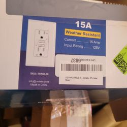 Gfci Receptacle 15 Amp  125 V 