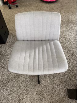 Modern Gray Fabric Swivel Office Chair