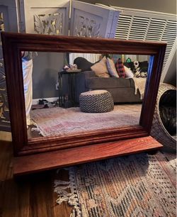 Entryway Wall Mirror with Hooks