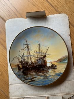 W S George Collective plate. Ashore At Dawn