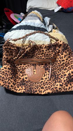 True religion leopard bag