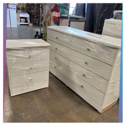 Dresser set / Eight drawers dresser and nightstand