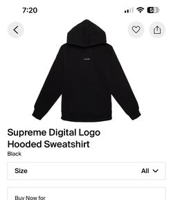 Supreme Digital Logo Hooded Sweatshirt
