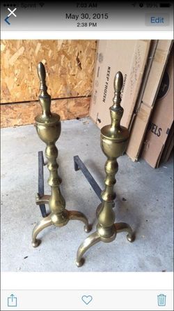 Brass wood holder