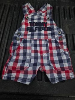 Tommy Hilfiger Baby Plaid Shortall Overalls