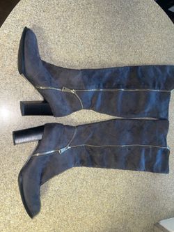stylish over the knee folk suede women’s boots