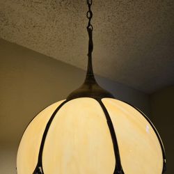 Vintage Tulip Slag Glass Ceiling Light