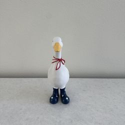 Patriotic Goose With Blue Rain Boots And Red And White  Bandanna