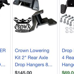 Rear Axle Drop Hangers 1(contact info removed) Chevy