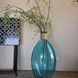 26" Tall  Glass Flower Vase 
