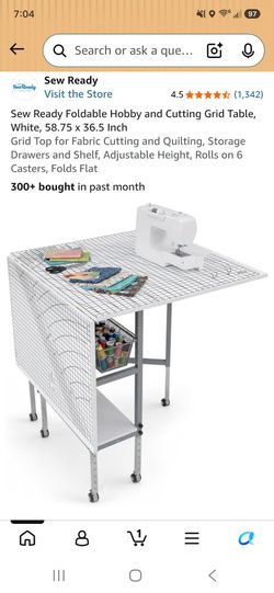 Sew Ready Foldable Hobby and Cutting Grid Table