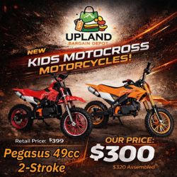 🔥 49cc Dirt Bike – PEGASUS 2-Stroke Mini Pit Bike 🔥 $300 IN BOX | $320 ASSEMBLED