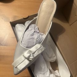 Women’s Sateen Dress Heel Slides Size 9.5 New