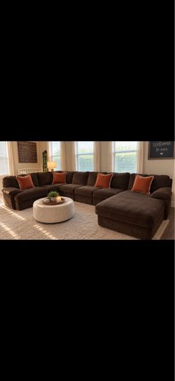 Ashley Furniture Sectional Couch (Brown)