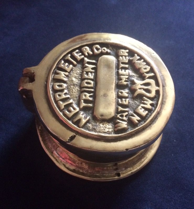 Brass water meter cover