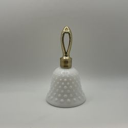 Avon Hobnail Bell Milk Glass Topaze Cologne Perfume Decor Empty