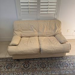 Swine Leather Couch And Loveseat 