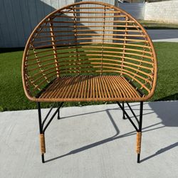 Wicker And Metal Chair