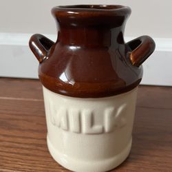 Vintage Ceramic Two-Tone Milk Jug - Farmhouse Decor (NEW)