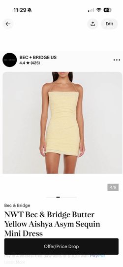 Bec & Bridge Mini Sequin Dress NWT