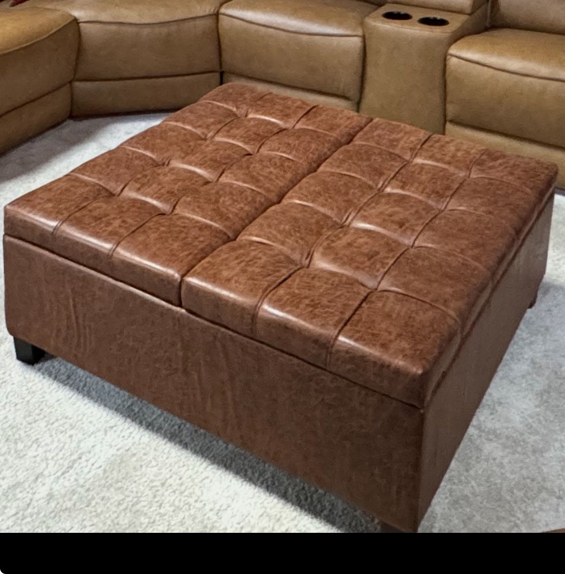 Simpli Home Ottoman 40 Inch Square