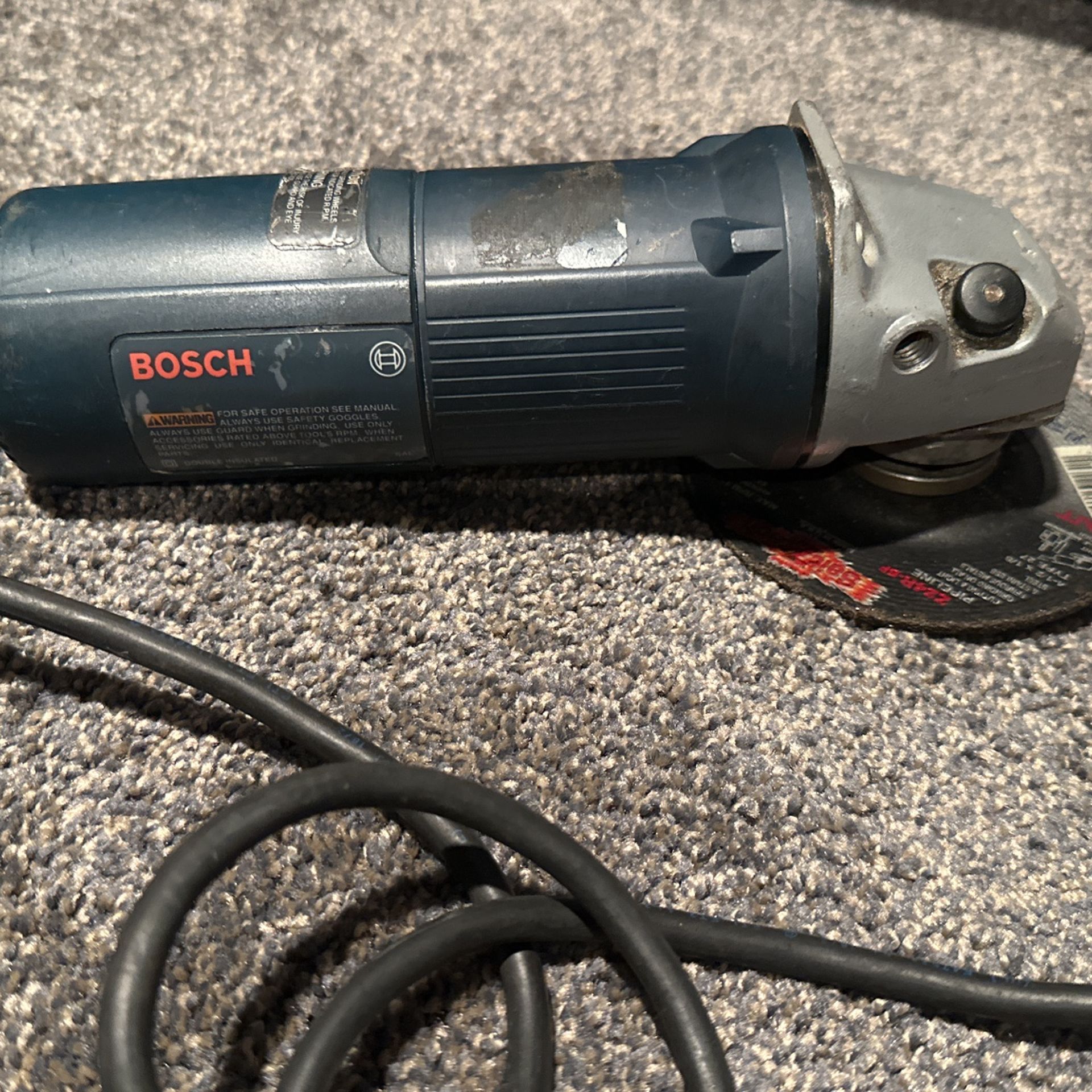 Bosch angle grinder.
