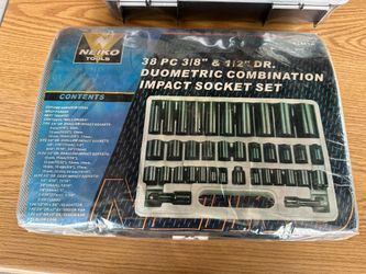 Neiko 38pc 3/8” & 1/2 DR Duometric Combination Impact Socket Set