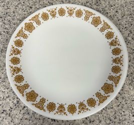 7 Vintage Corelle Butterfly Gold Dinner Plates